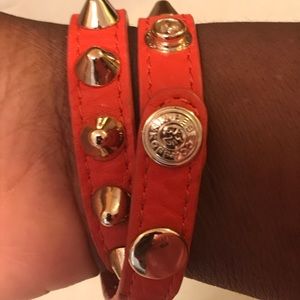 Rebecca Minkoff Leather studded bracelet.